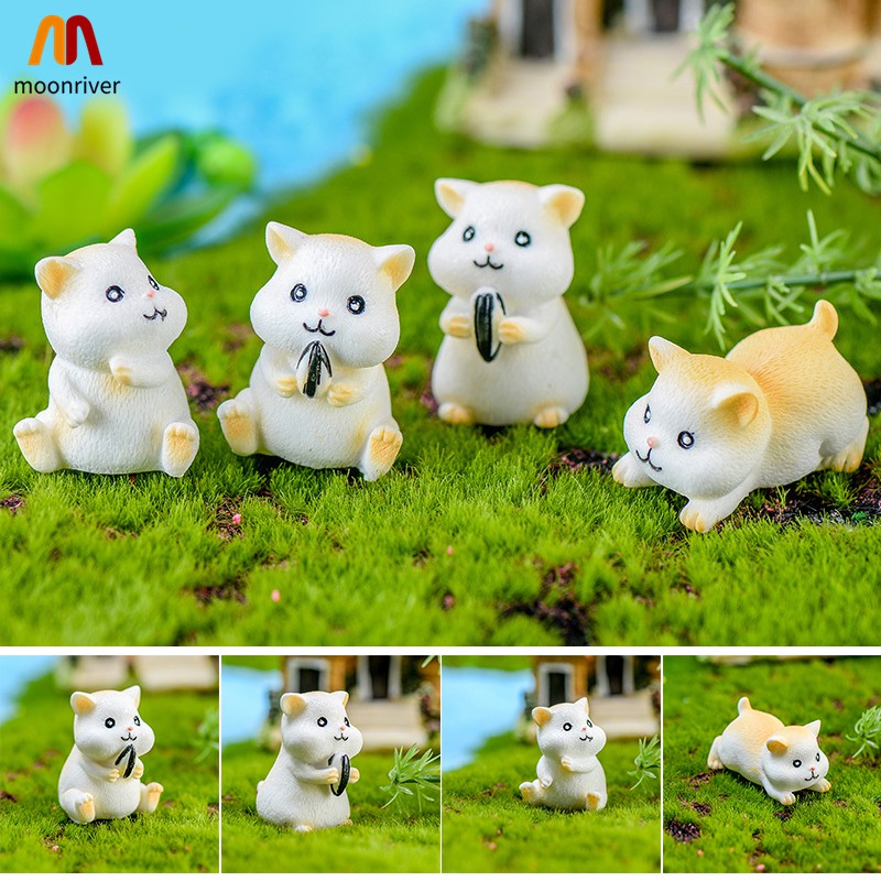 Mô Hình Chuột Hamster Mini Dễ Thương Dùng Trang Trí Tiểu Cảnh