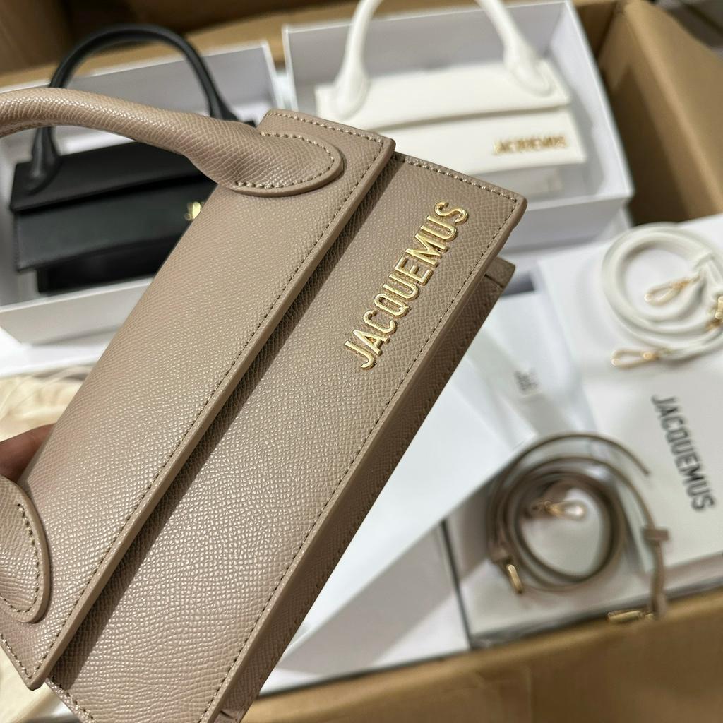 Túi xách JQ dáng ngang da sần đeo chéo fullbox xuất dư xịn 1:1 hàng chuẩn