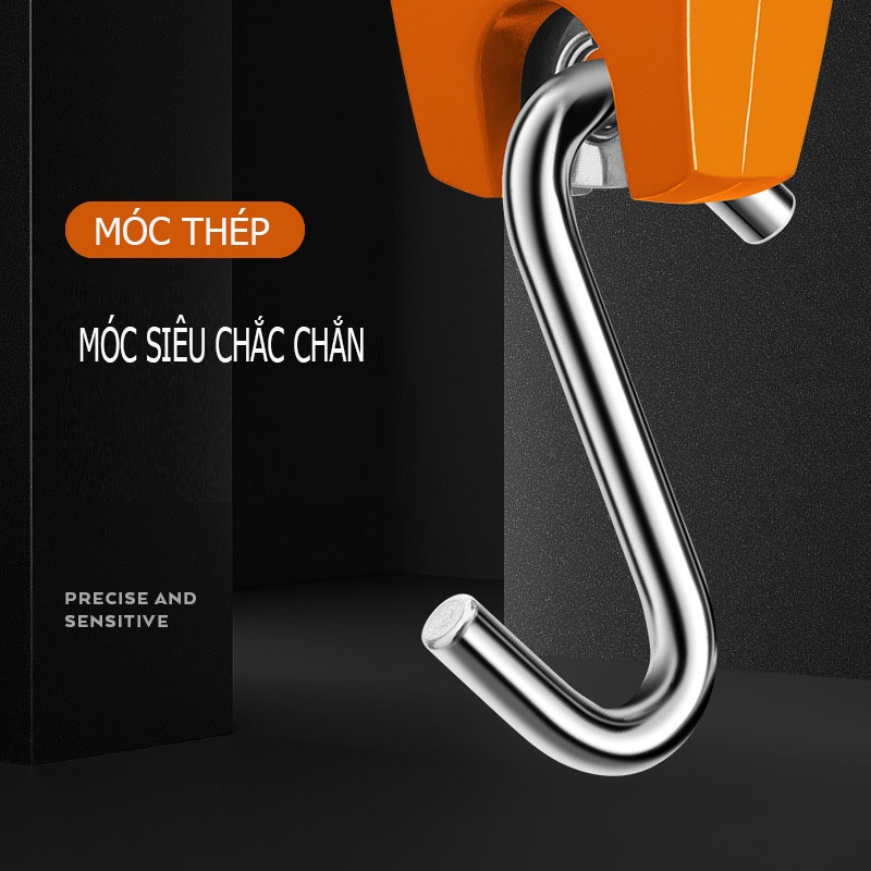 Cân móc treo điện tử công nghiệp 300kg KHALIK OCS-L, cân cần trục, cần cẩu cho nhà xưởng công nghiệp di động