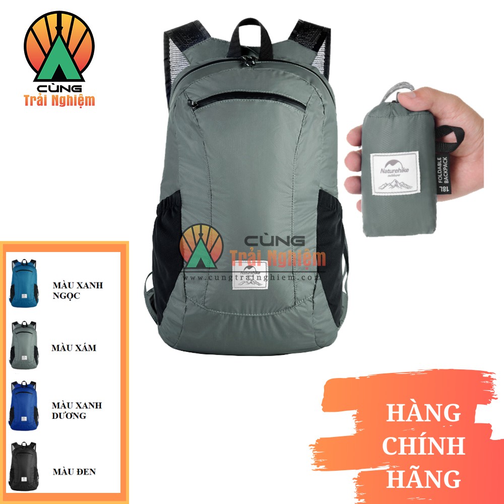 Balo du lịch gấp gọn chống nước chống rách 18L Nature Hike NH17A012-B