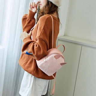 Balo Thời Trang Mini Lông Thỏ Cực Cute