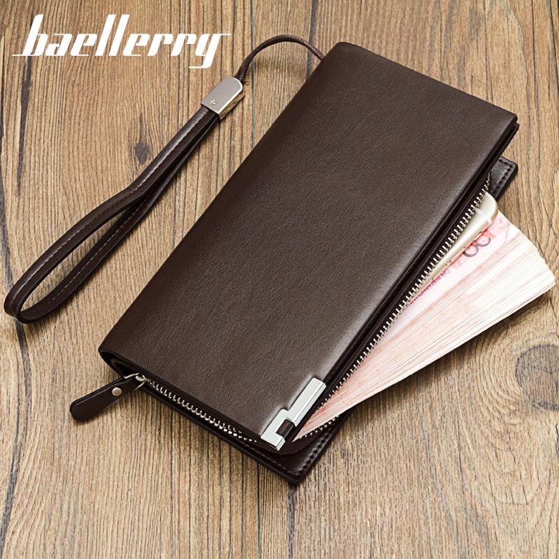 Baellerry men's Long Wallet multi function zipper handbag