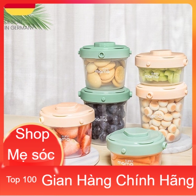 Sét 3 hộp trữ đông - đựng đồ ăn dặm cho bé SUPPER MAMA cao cấp