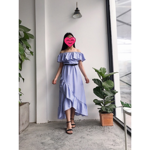 Đầm Maxi Off-shoulder  Love J xuất Mỹ VNXK