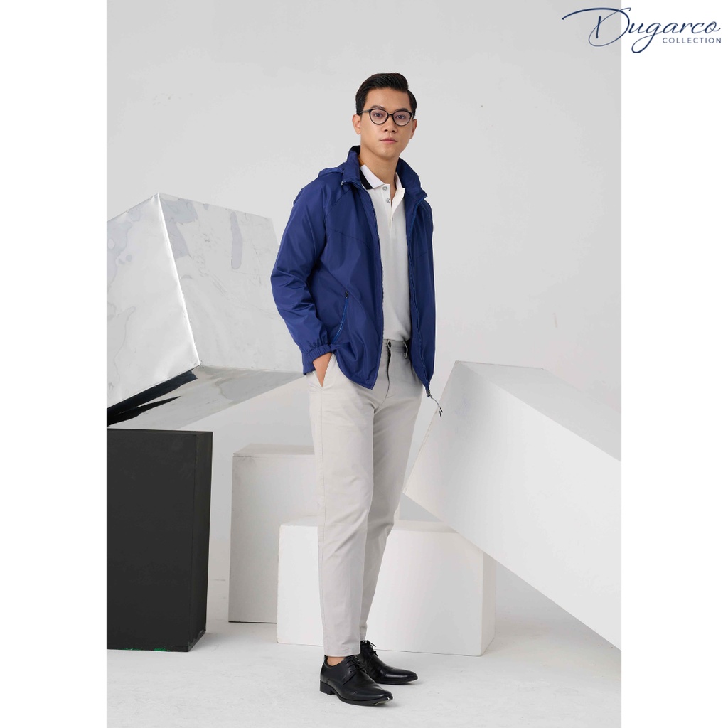 Áo khoác jacket DUGARCO nam hai lớp cao cấp tính năng trượt nước, giữ ấm 228JM22076