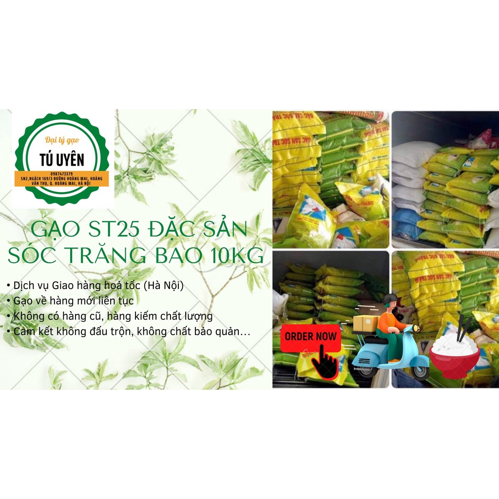 Gạo ST25 lúa tôm thơm ngon bao 10kg