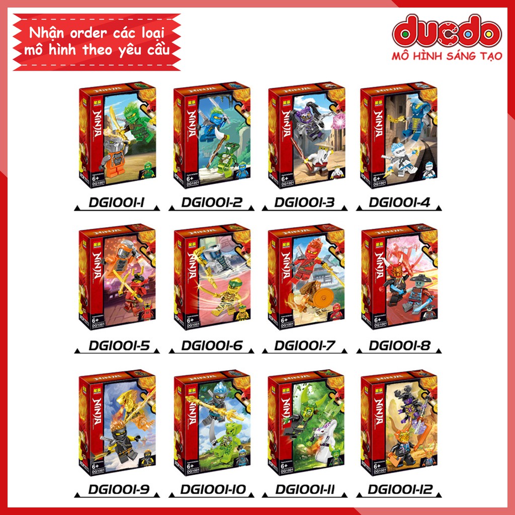 Combo 24 nhân vật Ninjago tuyệt đẹp - Đồ chơi Lắp ghép Xếp hình Minifigures Mini Ninja Mô hình LeLe DG1001