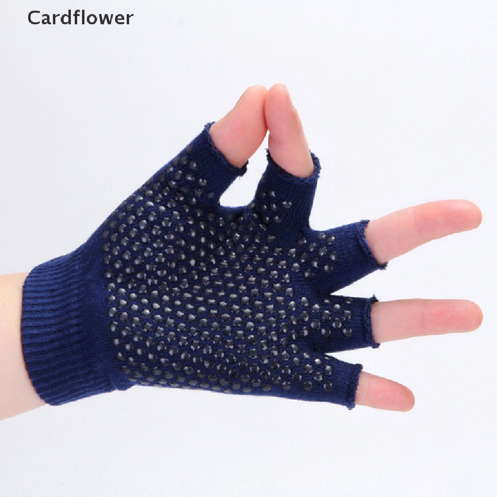 &lt; Cardflower &gt; Găng Tay Nửa Ngón Tập Thể Thao Chống Trượt Dùng Khi Chạy Xe Đạp / Yoga