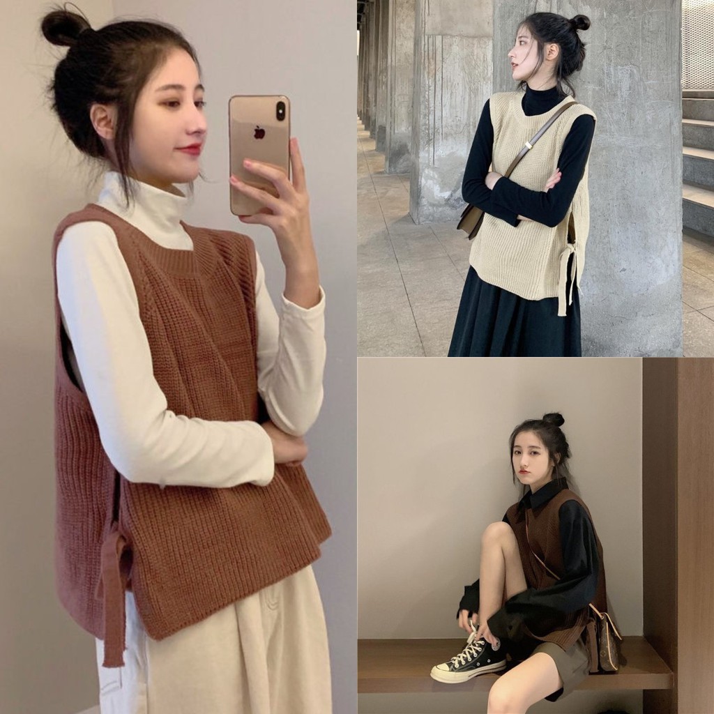 Áo Gile Len Dệt Kim Mảnh Dáng Rộng Cổ Tròn Phong Cách Hàn Quốc Cho Nữ |  Holcim - Kênh Xây Dựng Và Nội Thất