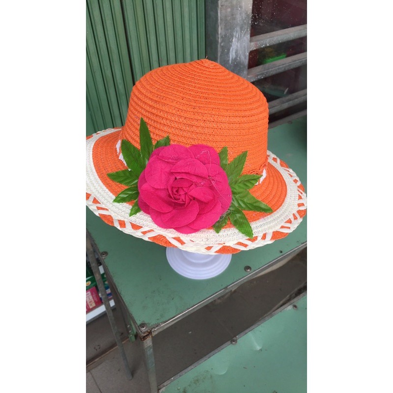 Mũ,nón vành rộng phối hoa cho bé