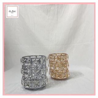 Hủ đựng cọ trang điểm pha lê - Hủ pha lê đựng cọ makeup - Lọ pha lê đựng cọ trang điểm
