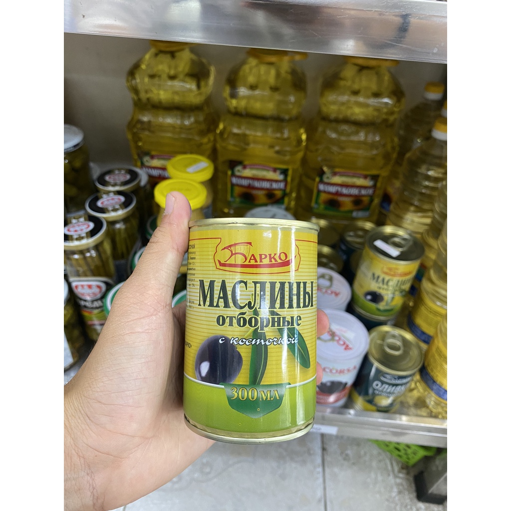Quả ô liu đen/xanh 300g Nga