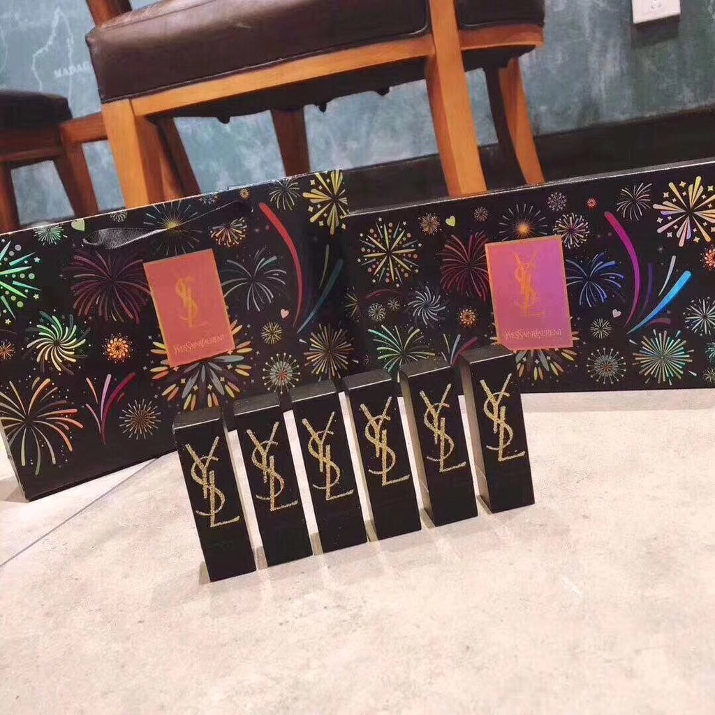 【6in1】 Bộ Son Môi Trang Điểm Nhiều Màu Sắc Trong 1 Thương Hiệu Ysl 【6in1】Set Of Colorful Makeup Lipstick In 1 Ysl Brand