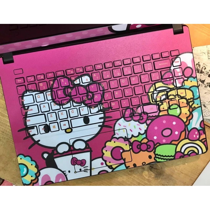 Miếng dán skin laptop chủ đề Hello kitty - tất cả các loại máy