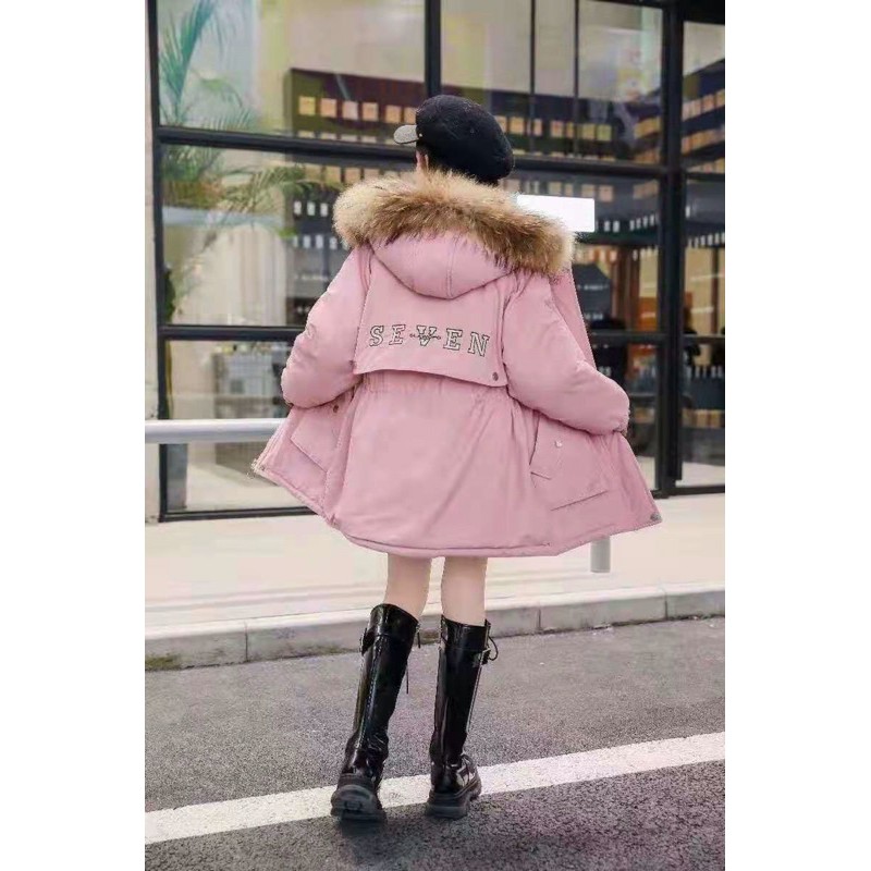 Áo parka lót lông cho các chị lớn 32kg-42kg