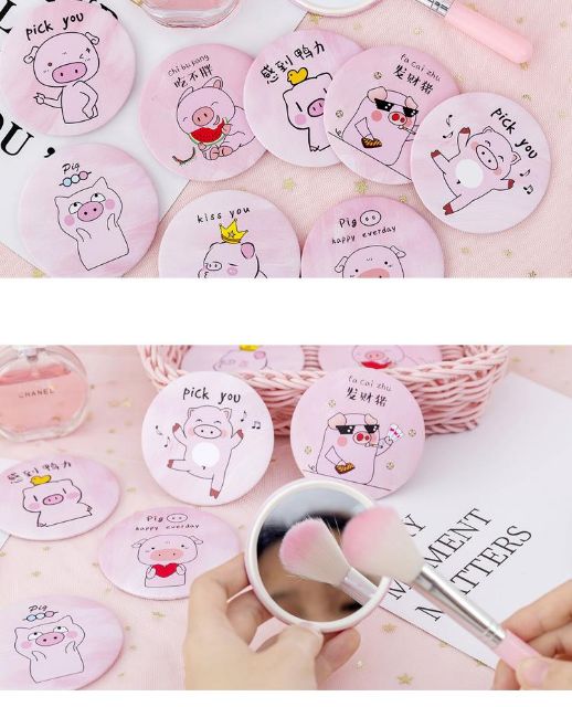 Gương mini hình bò sữa/ heo hồng/ khủng long và nhân vật hoạt hình