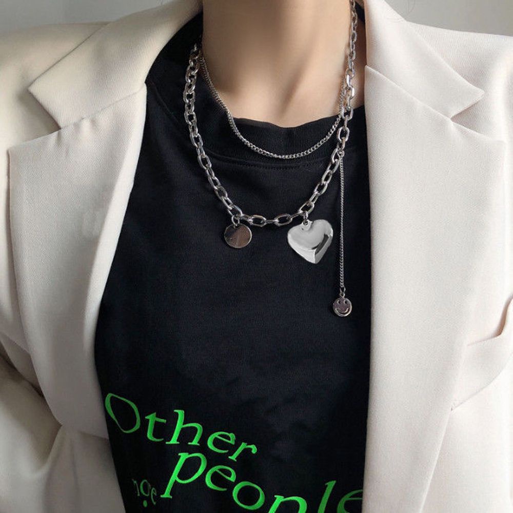 Vòng cổ choker hình mặt cười phối tua rua phong cách cổ điển Hàn Quốc cho nam và nữ