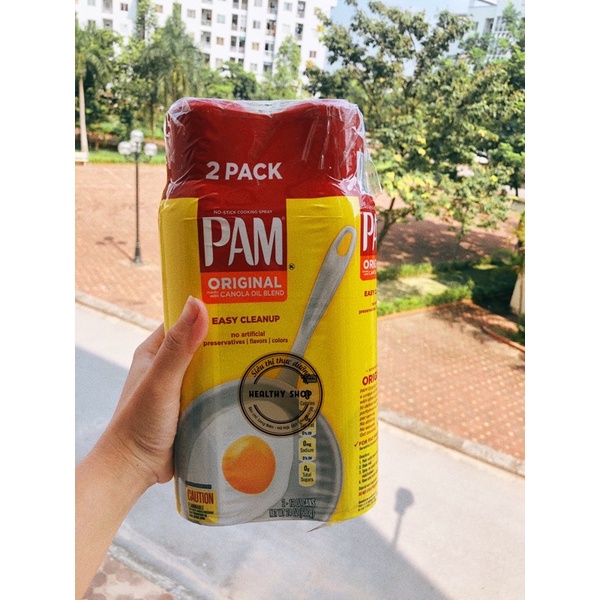 Dầu ăn Kiêng PAM ORIGINAL 12 oz, 1200 lần xịt, chiên xào thoải mái, không lo tăng cân, hàng CHÍNH HÃNG