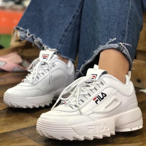 Giày HOT Giầy fila trắng độn đế 1:1 ( full box + free ship ) 2020 x '\ -h11