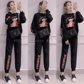 Bộ nỉ gấu đen