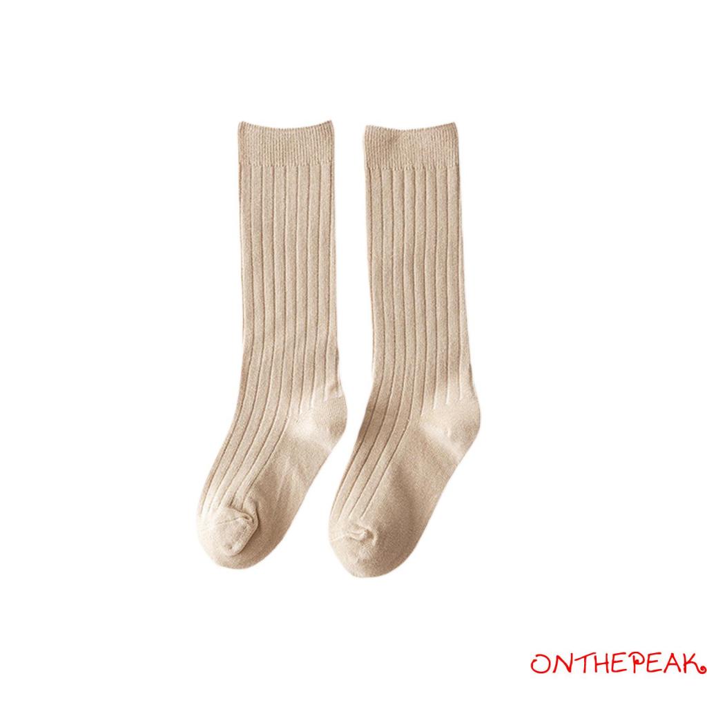 Vớ Đan Len Cao Qua Gối Màu Sắc Trơn Dành Cho Bé Trai Và Bé Gái