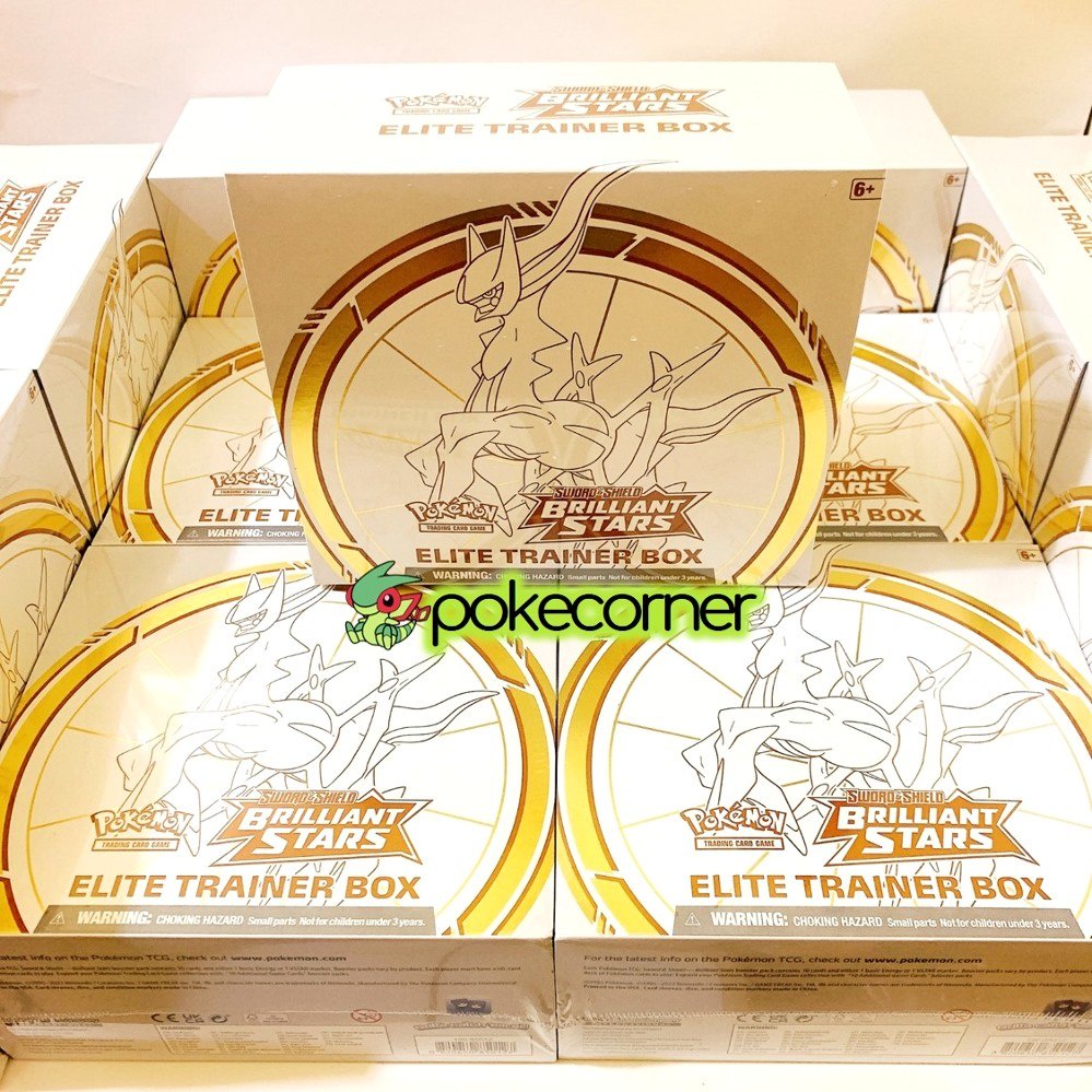 (hot) Hộp bài pokemon tcg Elite trainer box Brilliant Stars ETB Pokemon Sword Shield SS9 chính hãng - Shop PokeCorner