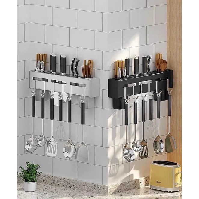 Kệ sắt tĩnh điện cắm dao thìa treo tường