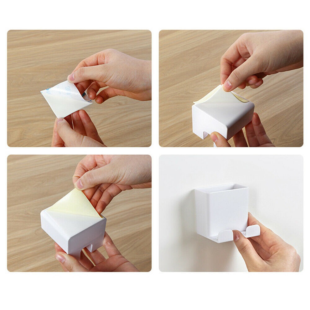 Hộp để remote, giá đỡ điện thoại khi sạc, treo đồ dán tường tiện lợi GIAO MÀU NGẪU NHIÊN | BigBuy360 - bigbuy360.vn