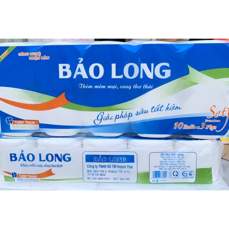 Giấy vệ sinh bảo long xanh