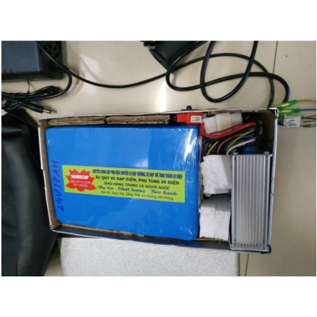 Siêu khủng Khối pin lithium ion panasonic 24v15ah , chuyên dùng cho xe đạp điện, xe điện 24v các loại NAMHP
