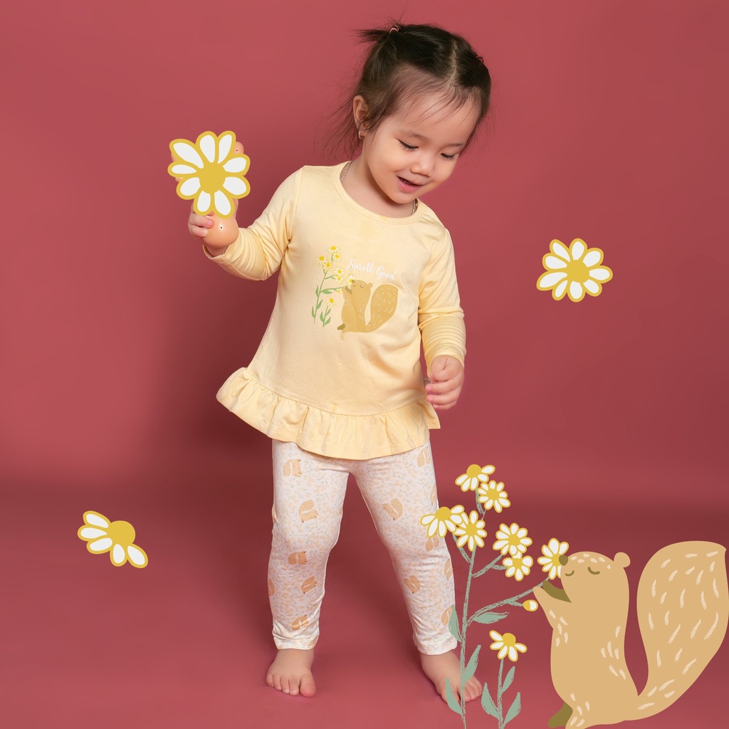 Chaang Bộ dài babydoll bé gái Park AW2022D10