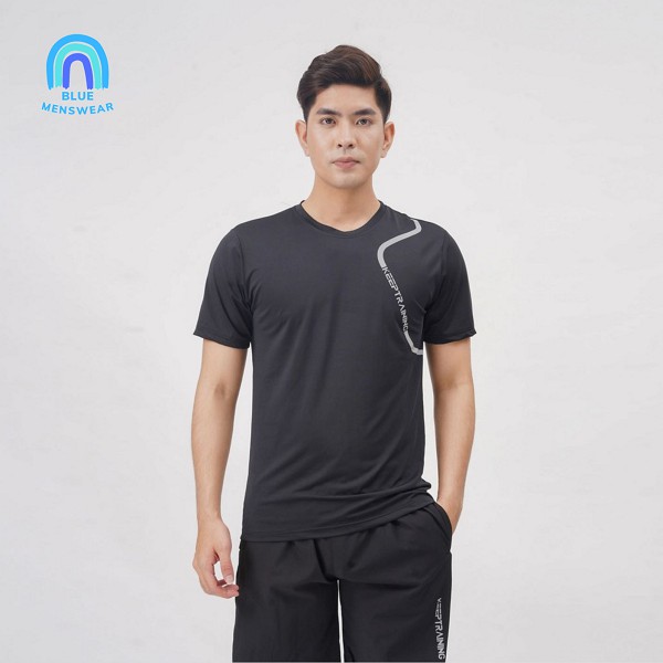 Bộ quần áo thể thao nam SPORT GYM TRAINING mặc nhà mùa hè thun lạnh BTT13 - BLUE MENSWEAR