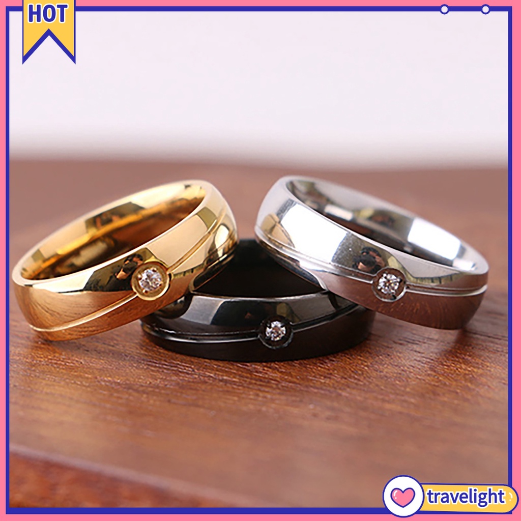 (Travelight) Nhẫn Cưới Thép Titan Thời Trang Unisex