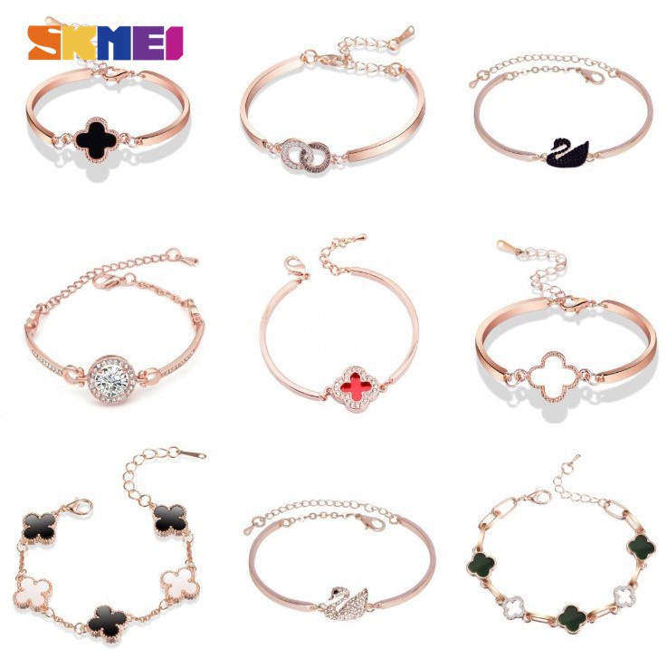 Vòng tay SKMEI 8881 chất liệu bạc phối pha lê zircon sang trọng thời trang Hàn Quốc | BigBuy360 - bigbuy360.vn