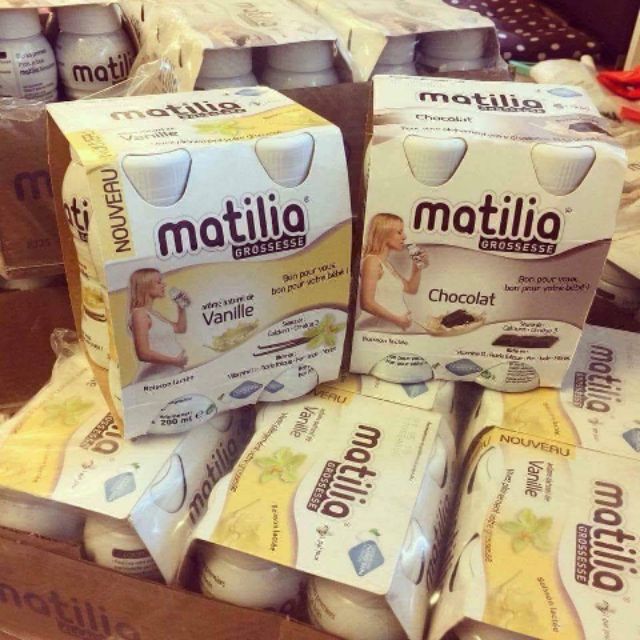 [Mã 11FMCGSALE1 giảm 40K đơn 250K] (Date 2.2022) Lốc 4 chai sữa bầu Matilia Pháp đủ vị chai 200ml