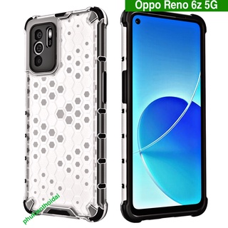 Ốp lưng Oppo Reno 6Z 5G vân tổ Ong kiểu dáng UAG chống sốc chống va đập mạnh