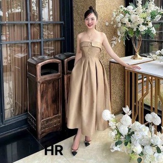 Váy tatta xếp Ly cúp ngực Đầm xếp ly sang chảnh