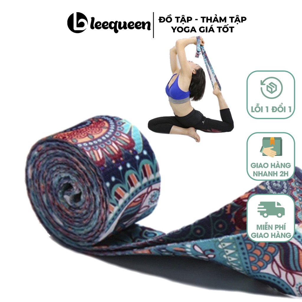 DÂY TẬP YOGA 2.5m hoa văn cao cấp mềm, cảm giác thoải mái khi tập luyện