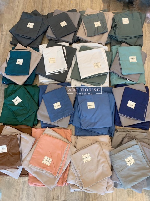 Bộ chăn ga cotton citi tag trắng⭐️ ib chọn màu🌟 | BigBuy360 - bigbuy360.vn