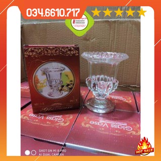 Ly thủy tinh nghệ thuật cắm quả phật thủ, cắm hoa trang trí No90253