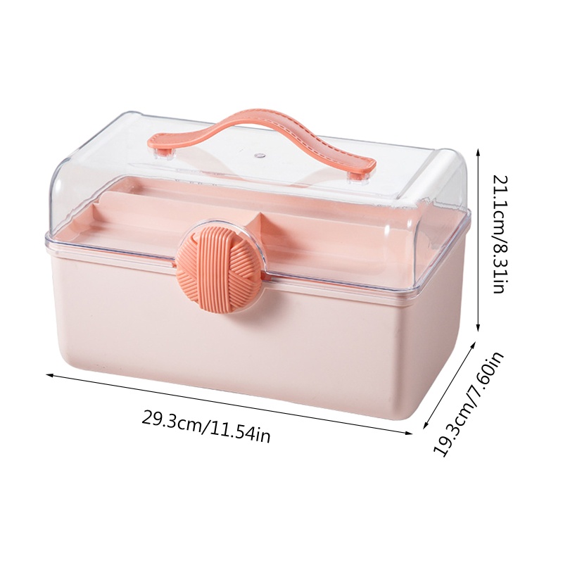 Hộp Đựng Mỹ Phẩm Để Bàn Hai Tầng Bằng Nhựa Sức Chứa Lớn Chống Bụi