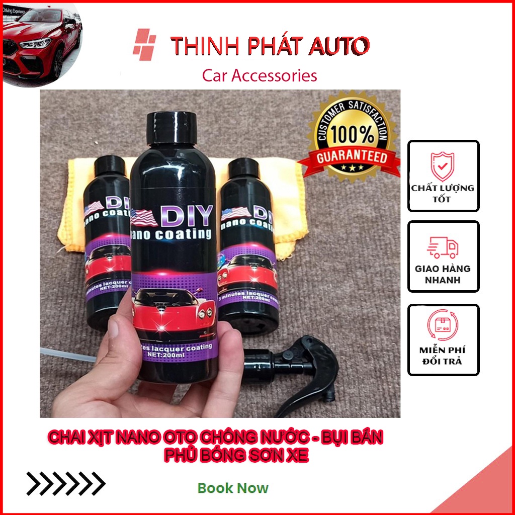 Chai Xịt Phủ Nano Kính Xe Ôto Chống Bám Nước Kính Và Phủ Bóng Xe - Xịt Bóng Xe