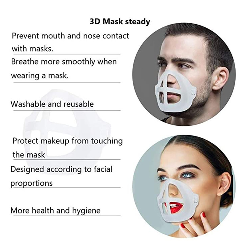 (Hàng Mới Về) Bộ 10 Khung Đỡ Khẩu Trang 3d Thoáng Khí Có Thể Giặt Và Tái Sử Dụng