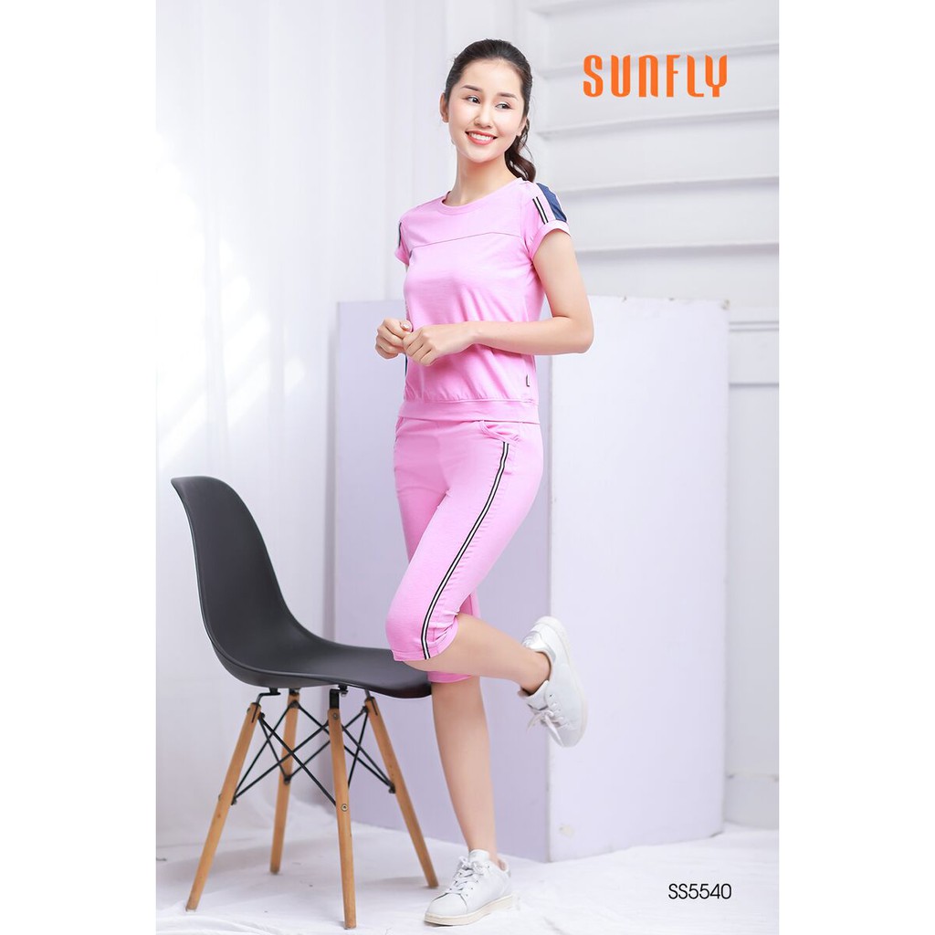 Hãng sunfly - Mẫu cotton lửng dáng trẻ trung ss5540