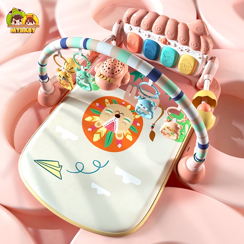 Thảm đàn piano cho bé nằm chơi cao cấp phát triển thính giác thị giác đèn,nhạc, Mybaby
