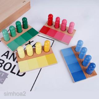 Kids Montessori Sensorial Material Toy – Wooden Gradient Color Matching