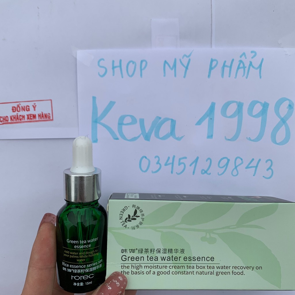 hàng chuẩn chính hãng - Serum dưỡng da trà xanh Rorec 15ml