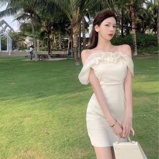 Váy 2 dây rớt vai đính trai sale 120k