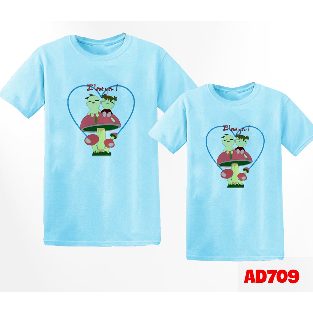 Áo Đôi Nam Nữ Đẹp In Trái Tim Cây Nấm  - KTQN TSHIRT AND UNIFORM