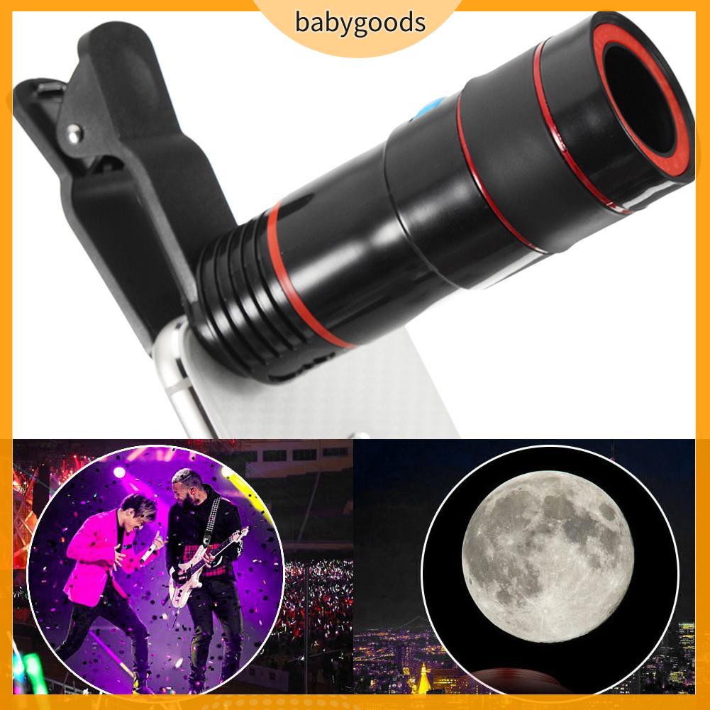 ★BGS★8X Zoom Telescope Phone Clip Lens Camping Hunting Mobile External Monocular